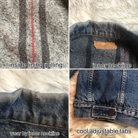 Vintage 80s Levi's Mens Blue Denim Jean Trucker Jacket 70506 Made In The USA - Picture 12 of 16